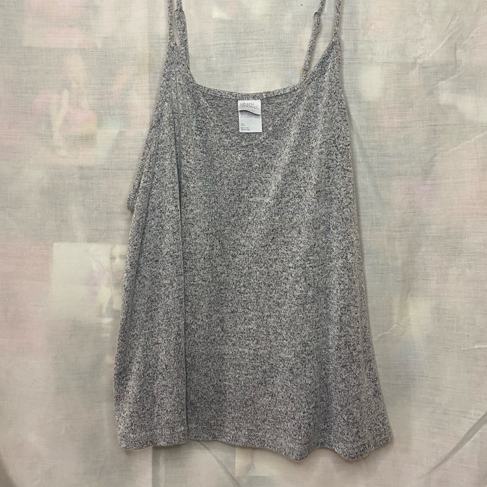 Light gray knit tank top